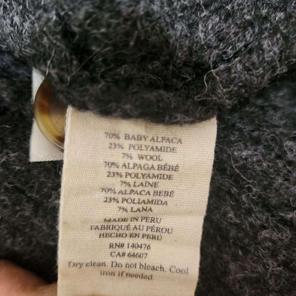 Faherty Cardigan Knit Sweater Women Medium Baby Alpaca Wool Blend Cabincore - Picture 5 of 8